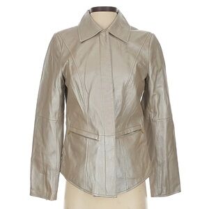 Bradley Bayou Elegant Women's Champagne Leather Jacket